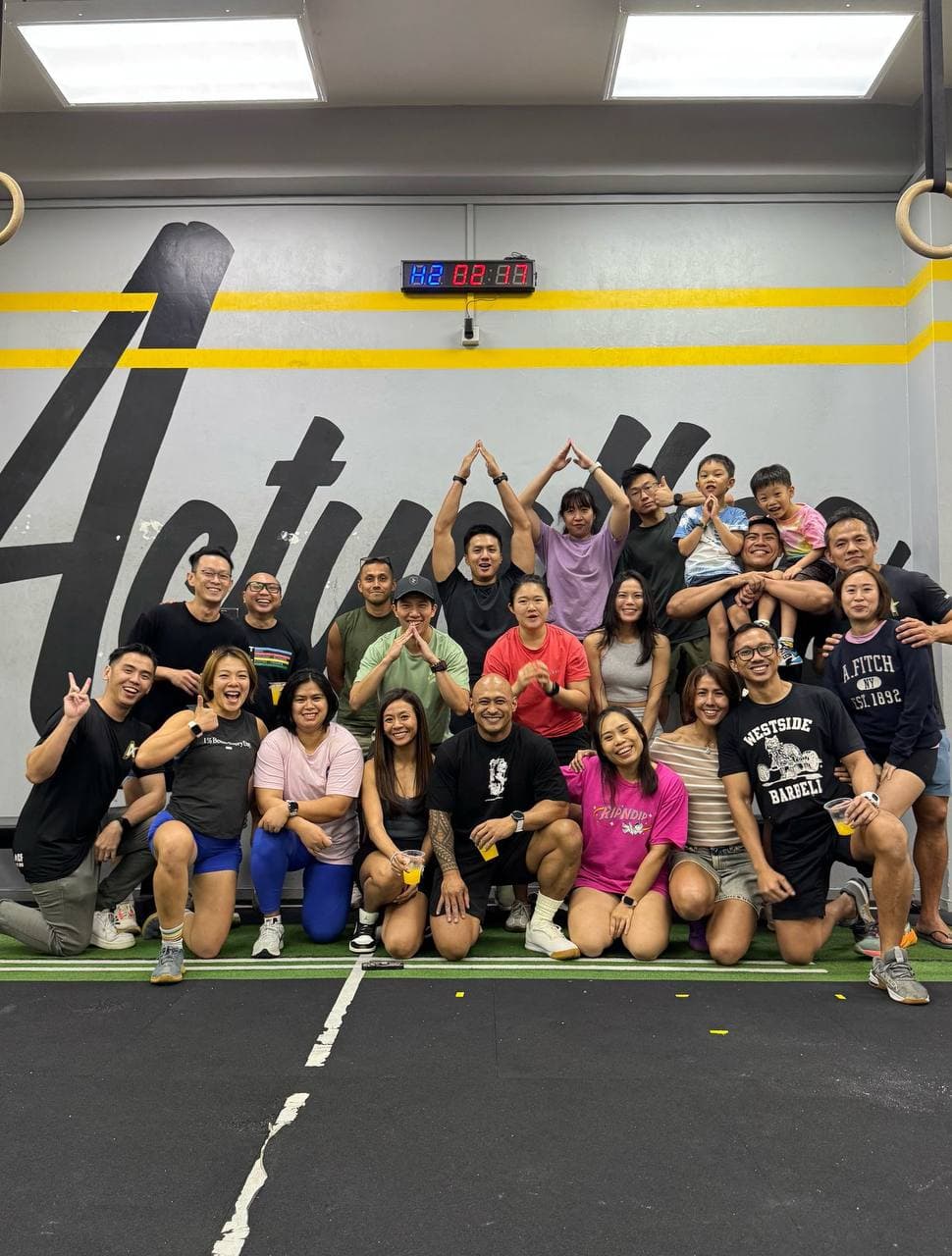 Actualize CrossFit community gathering and group photo in Singapore