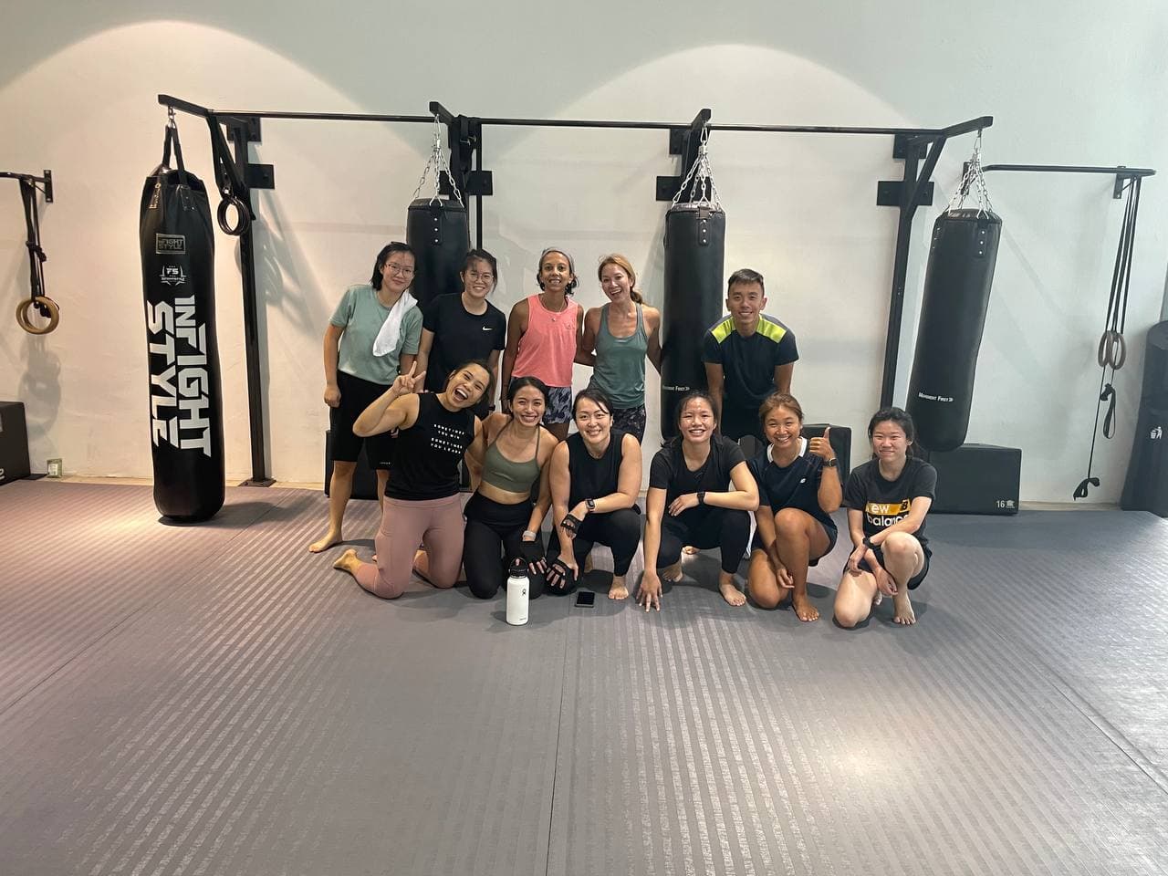 Group class photo at Move To Live gym in Singapore